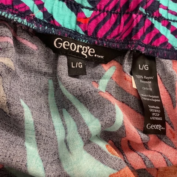 NWOT George Colorful Vacay Skirt fits XL 36/37 waist - Picture 3 of 4